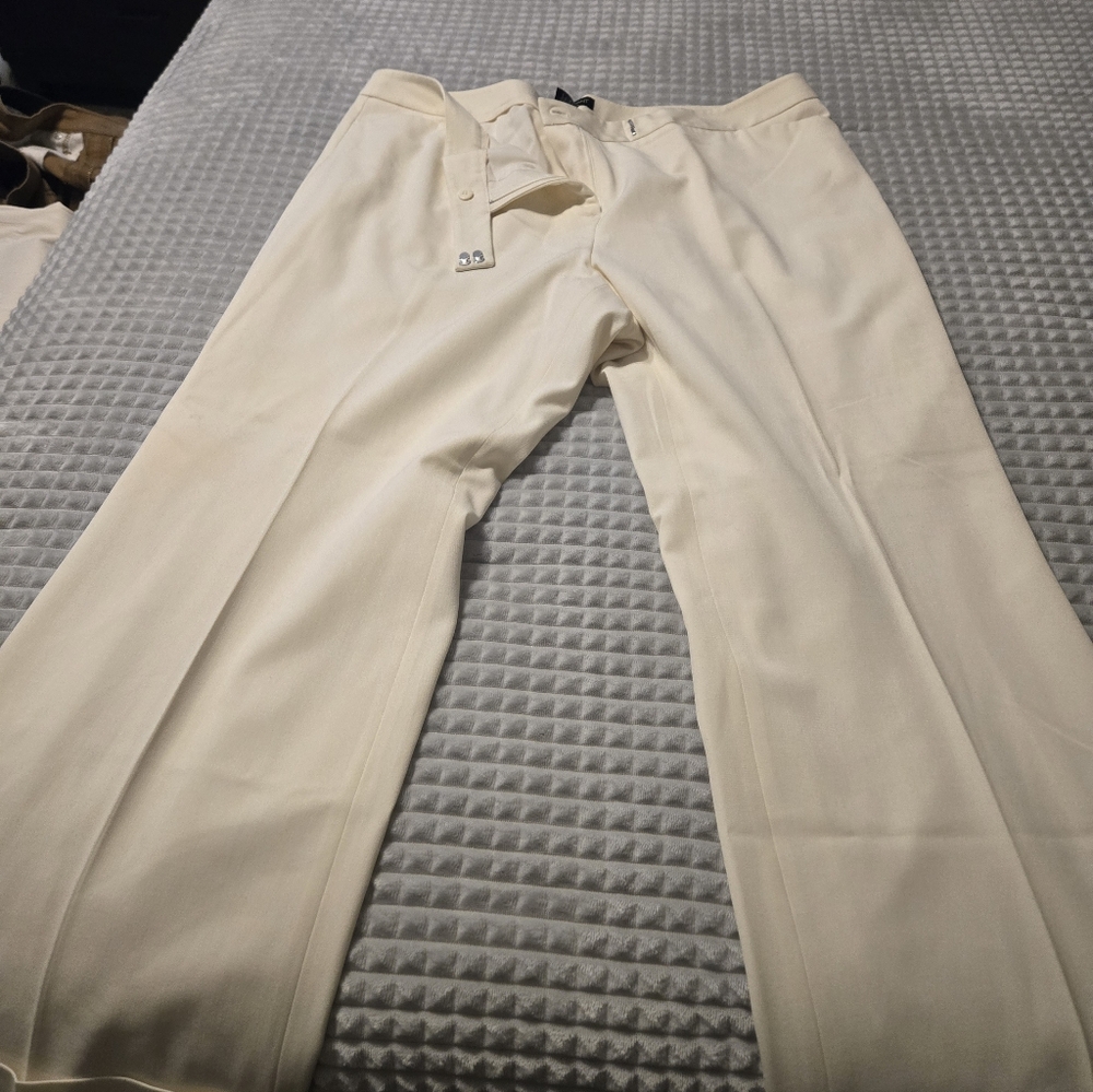 Lane Bryant Women's Lined Cream Dress Pants